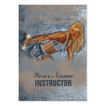 Miss Fitness II - Business-, Schedule Card Business Card Template