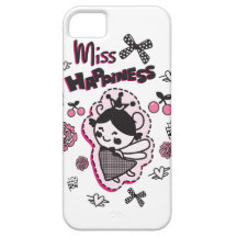 Miss Happiness Quirky Graphic I Phone. iPhone 5 Cases