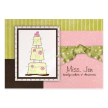 Miss. Jen Cake Chubby Business Cards