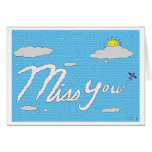 Miss you greeting card