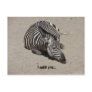 Miss You Zebra Post Card