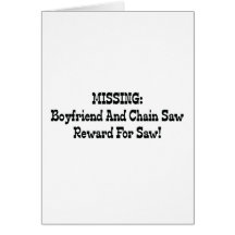 Missing Boyfriend And Chainsaw Reward For Saw Cards