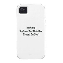 Missing Boyfriend And Chainsaw Reward For Saw Case For The iPhone 4