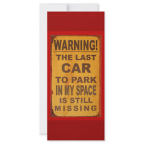 Missing Car Custom Rack Cards