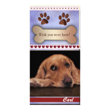 Missing you dog photo template personalized photo card