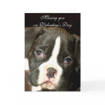 Missing you on Valentine's Day greeting card