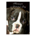 Missing you on Valentine's Day greeting card