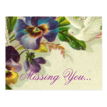 Missing you postcard
