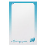 Missing you stationery paper