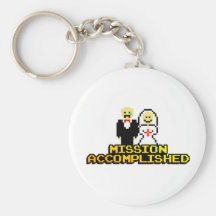 "Mission Accomplished" Marriage (8-bit) Key Chains