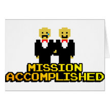 "Mission Accomplished" Marriage (Gay, 8-bit) Card