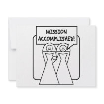 "Mission Accomplished" Marriage (homosexual) Custom Announcements