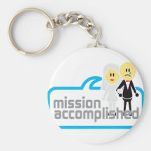 Mission Accomplished Marriage Key Chain
