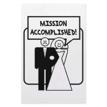 "Mission Accomplished" Marriage Personalized Stationery