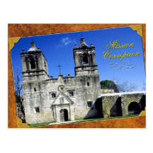 Mission Concepcion in San Antonio, Texas Postcard