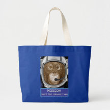 Mission d'astronaute d'orang-outan sacs en toile