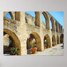 Mission San Jose convent arches, San Antonio, TX Poster
