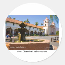 Mission Santa Barbara California Products Round Sticker