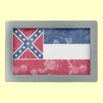 MIssisipi flag belt buckles