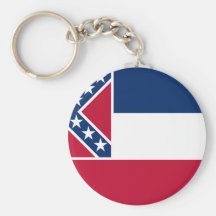 Mississippi Flag Keychains
