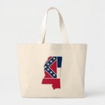 Mississippi Flag Map Tote Bags