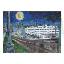 Mississippi River Boat Card