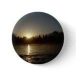 Mississippi river - Golden Sunrise Pinback Button