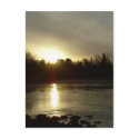 Mississippi river Sunrise reflection postcards