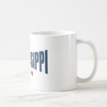 Mississippi Three Stars Design Coffee Mug