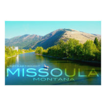 Missoula, Montana - A River Runs Through It Art Photo