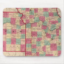 Missouri and Kansas Mousepad