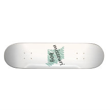 Missouri Boy on Child's Missouri Map Drawing Skateboard Deck