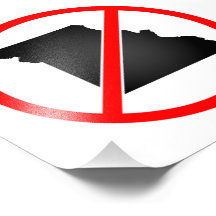 Missouri Cross Out Symbol Photographic Print
