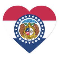 Missouri Flag Heart Sticker stickers