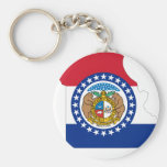 Missouri Flag Map Key Chains
