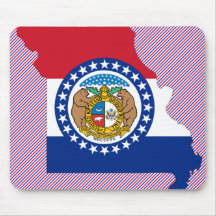Missouri Flag Map Mouse Pads
