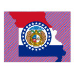Missouri Flag Map Post Cards