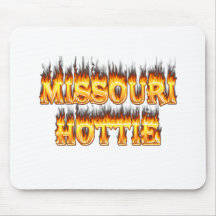 Missouri hottie fire and flames mouse pad