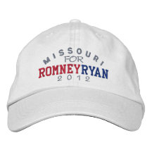 Missouri Mitt Romney Paul Ryan 2012 Embroidered Hat
