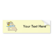 Missouri MO Map with Saint Louis Arch Cartoon Bumper Sticker