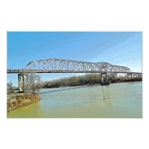 Missouri River Truss Bridge Photographic Print