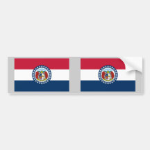 Missouri State Flag Bumper Sticker