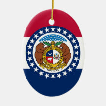Missouri State Flag Ornament