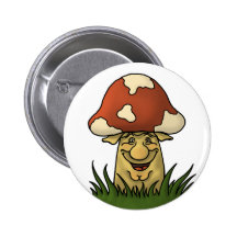 mister mushroom funny button