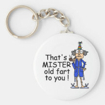 Mister Old Fart Birthday Humour Key Chain