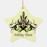 Mistletoe Holiday Cheer Christmas Tree Ornament