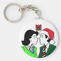 Mistletoe Kiss Giftware Key Chain