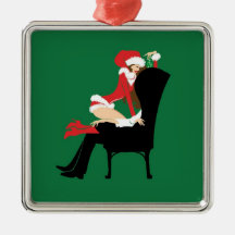 Mistletoe Premium Square Ornament