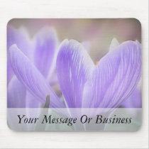 Misty Morning Crocuses Mouse Pad