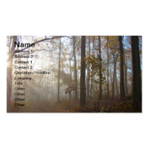 Misty Morning in the Forest Business Card Template